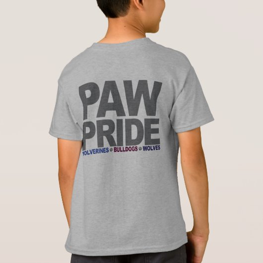 PawPrideの男の子 Tシャツ (裏面)