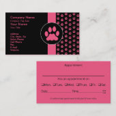 PawPrintに手入れをしているペット 予約カード (正面/裏面)