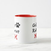 Pawprintのゴールデン・リトリーバーのお母さん マグカップ (中央)