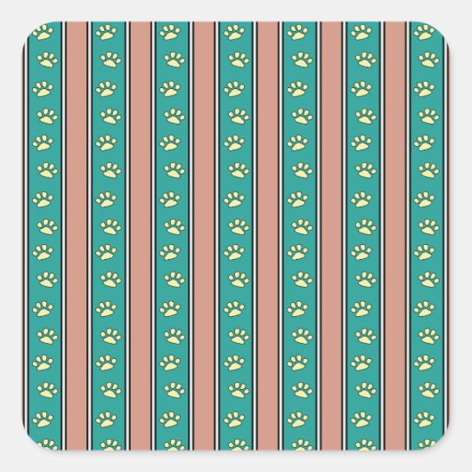 Pawprintのストライプ スクエアシール (正面)