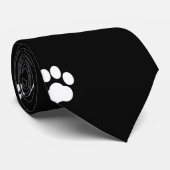 Pawprintの白黒タイ ネクタイ (ロール)