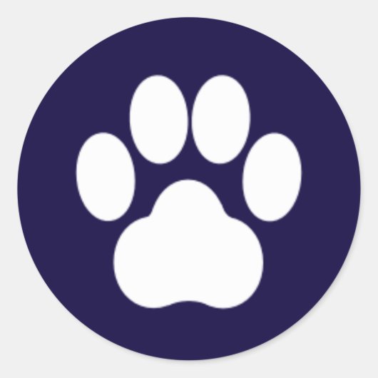 Pawprintシールステッカー ラウンドシール (正面)