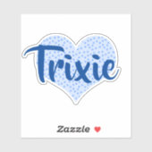 Pawprintハート パーソナライズされた シール (シート)