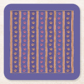 Pawprintパターン スクエアペーパーコースター (正面)