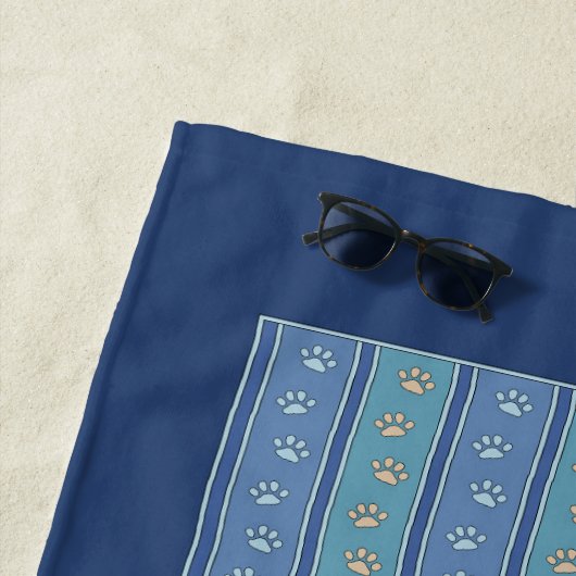 Pawprintパターン ビーチタオル (インサイチュ)