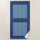 Pawprintパターン ビーチタオル (正面)