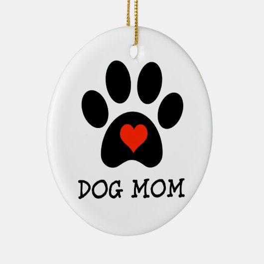 Pawprint犬のお母さん セラミックオーナメント (右)