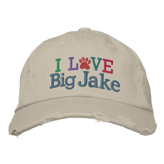 Pawprint Cap - Love My Dog ! by SRF 刺繍入りキャップ (正面)