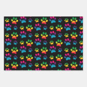 Pawprint Dog Wrapping紙フラットシートセット3 ラッピングペーパーシート (正面2)