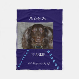  Pawprint Path Keepsake フリースブランケット