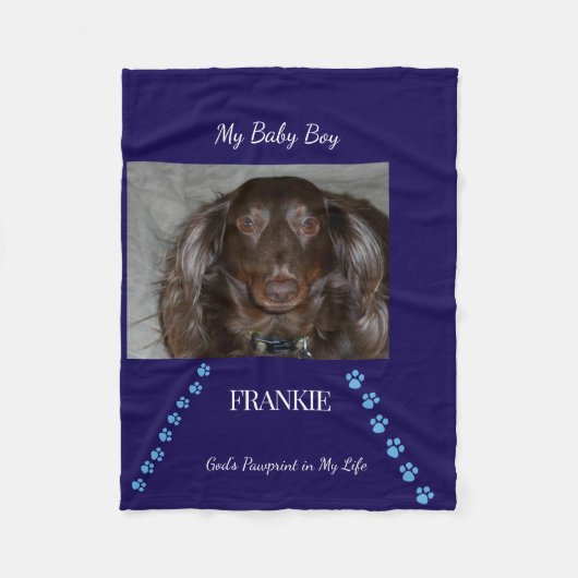  Pawprint Path Keepsake フリースブランケット (正面)