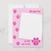 PawprintBlue_0071bc 招待状 (正面)