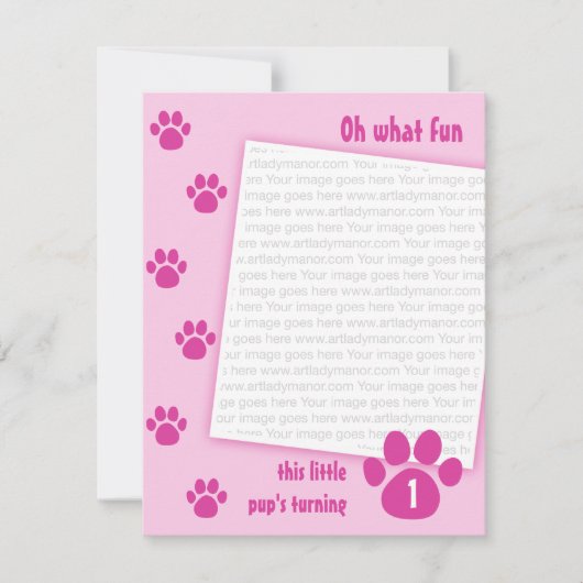 PawprintBlue_0071bc 招待状 (正面)