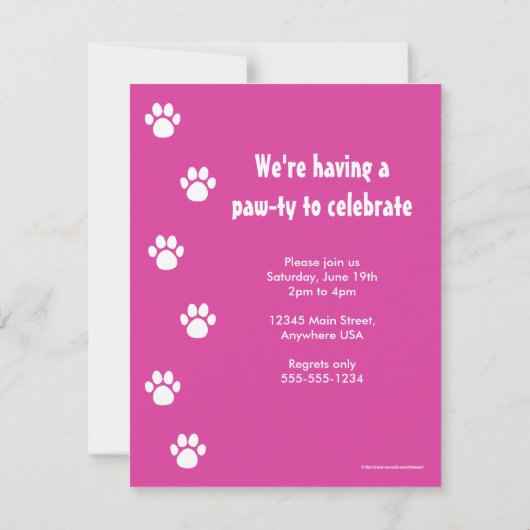 PawprintBlue_0071bc 招待状 (裏面)