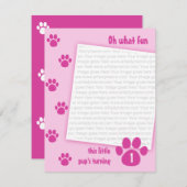 PawprintBlue_0071bc 招待状 (正面/裏面)