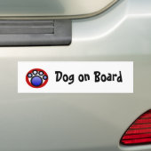 pawprintlogo、犬船上に バンパーステッカー (車上)