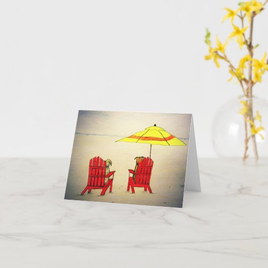 Pawprintsの友情 カード (黄色い花)