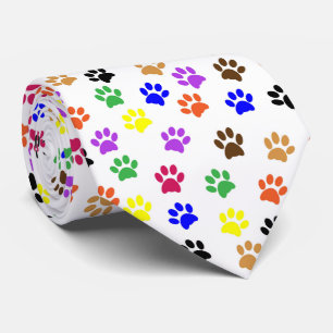 PawPrintsカラフルパターン ネクタイ