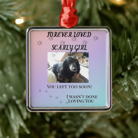 Pawprints Across the Rainbo Tribute メタルオーナメント (ツリー)