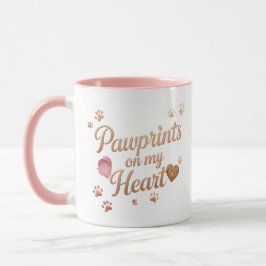 Pawprints on Myハートコンボマグカップ – Pet Lover マグカップ