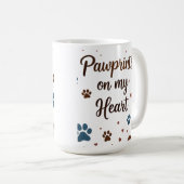 Pawprints on Myハート15 oz Mug コーヒーマグカップ (正面右)