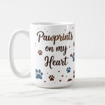 Pawprints on Myハート15 oz Mug