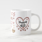 Pawprints on Myハート – ジャンボペット愛人マグ ジャンボコーヒーマグカップ (右)