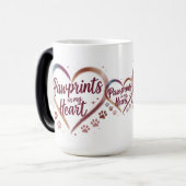 Pawprints on Myハート – モーフィングマグfor Pet Lover モーフィングマグカップ (正面左)