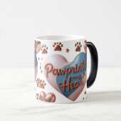 Pawprints on Myハート – 色変更マグカップ(11oz) モーフィングマグカップ (正面右)