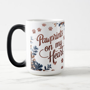 Pawprints on Myハート- 15 oz Color Changing Pet モーフィングマグカップ