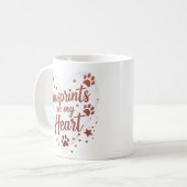 Pawprints on MyハートPet Mug コーヒーマグカップ (正面左)