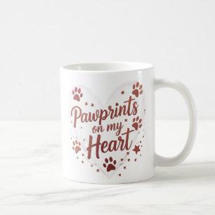 Pawprints on MyハートPet Mug コーヒーマグカップ