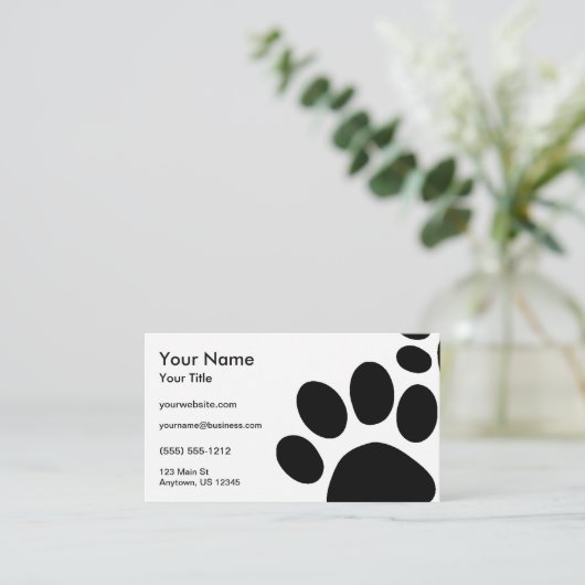 Pawsのカスタム色 名刺 (スタンド正面)