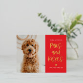 Pawsキスフォイルバレンタインデイハガキ 箔シーズンポストカード (立ち正面)