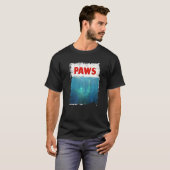 PAWSネコとマウストップスイミングおもしろい猫好きP Tシャツ (正面フル)