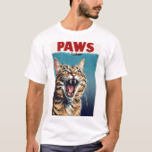 PAWSネコデザインTシャツ Tシャツ (正面)