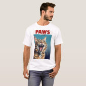 PAWSネコデザインTシャツ Tシャツ (正面フル)