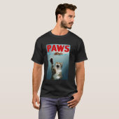 PAWSパロディー 猫 ネズミ 楽しい 猫がネズミを追う 子猫 Tシャツ (正面フル)