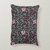 PawsプリントパターンNS 01b。黒BG アクセントクッション (裏面(縦))