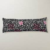 PawsプリントパターンNS 01b。黒BG ボディピロー (裏面)