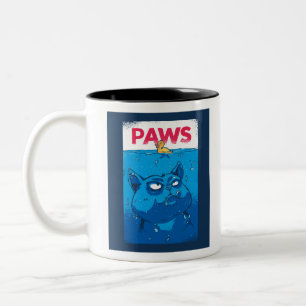 Pawsホラー映画のポスターSpoof ツートーンマグカップ
