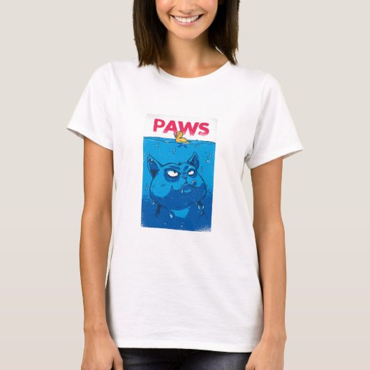 Pawsホラー映画のポスターSpoof Tシャツ (正面)