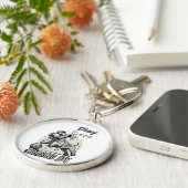 Paws:よくはしゃぐ Light Gray Dog's Joyful Chase キーホルダー (側面)