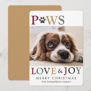 Paws カラフル Love Joy Pet写真 シーズンカード