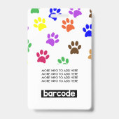 Paws 動物 オーダーメイド 従業員 フォト 名 バッジ (裏面)