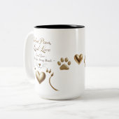 Paws, 静かLoud Love – ミニマリスト猫 ツートーンマグカップ (正面左)