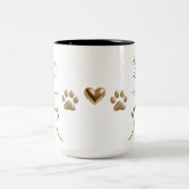 Paws, 静かLoud Love – ミニマリスト猫 ツートーンマグカップ (中央)