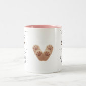 Paws, 静かLoud Love – ラグジュアリー金ゴールド猫 ツートーンマグカップ (中央)