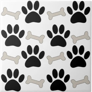Paws And Bones Seamless Pattern Custom  タイル