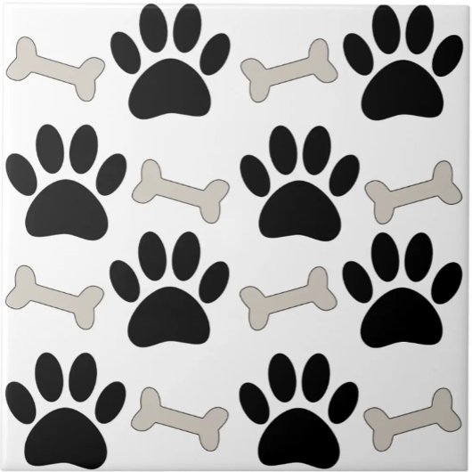 Paws And Bones Seamless Pattern Custom  タイル